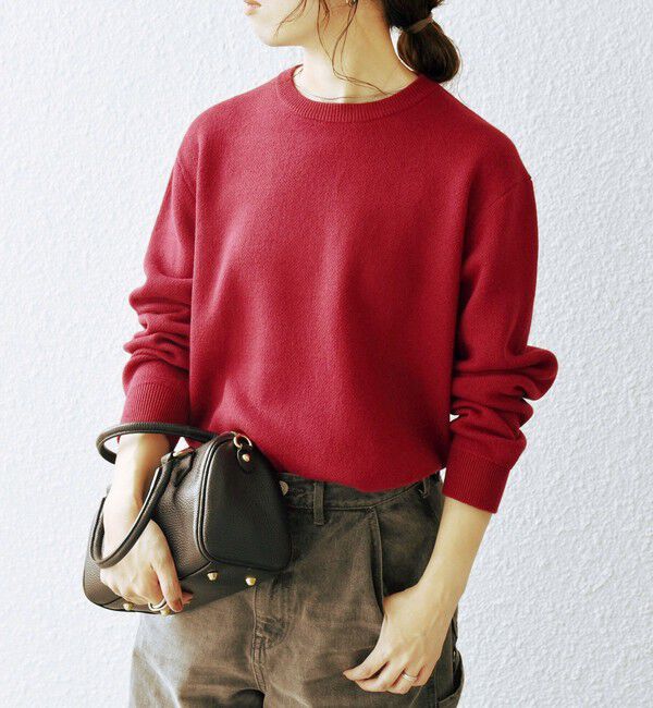 SHIPS any「SHIPS any:〈手洗い可能〉コットン カシミヤ スウェットライク ニット 25AW◇」|ニット・セーター|