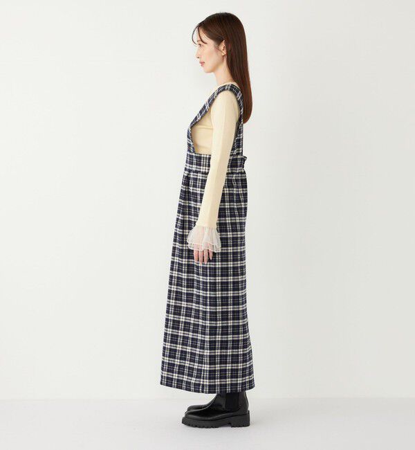 SHIPS Colors 「SHIPS Colors:〈手洗い可能〉リンク チェック ジャンパー スカート」|ジャンパースカート|