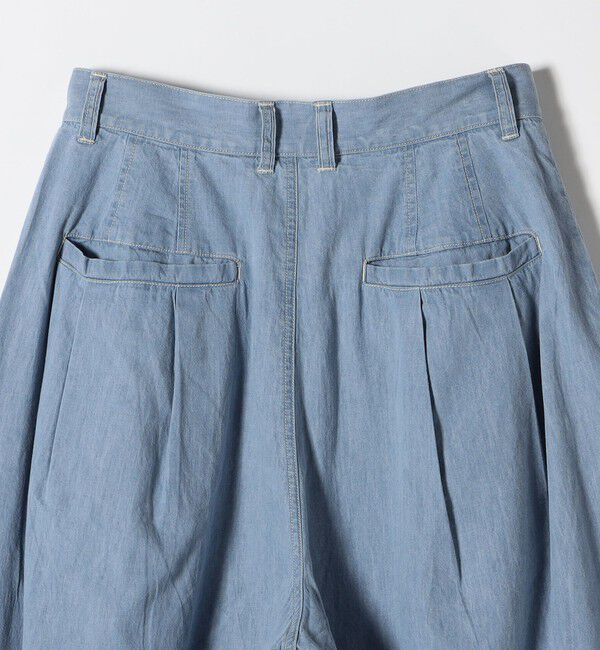 SHIPS any「SHIPS any:〈洗濯機可能〉ライト デニム バレル タック パンツ」|デニム|