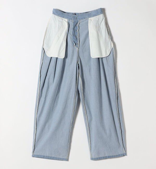 SHIPS any「SHIPS any:〈洗濯機可能〉ライト デニム バレル タック パンツ」|デニム|