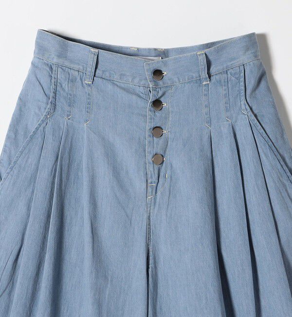 SHIPS any「SHIPS any:〈洗濯機可能〉ライト デニム バレル タック パンツ」|デニム|