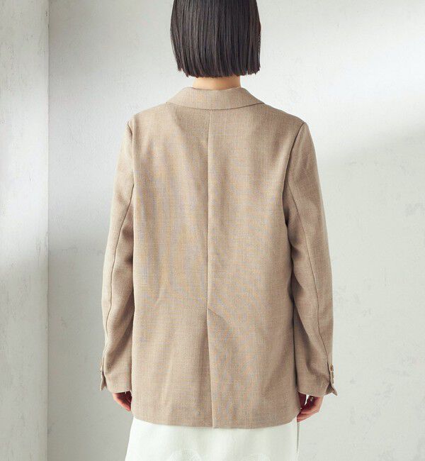 SHIPS for women「《予約》〈吸水速乾・手洗い可能〉麻調 ドンゴロス 2釦 ジャケット」|テーラードジャケット|