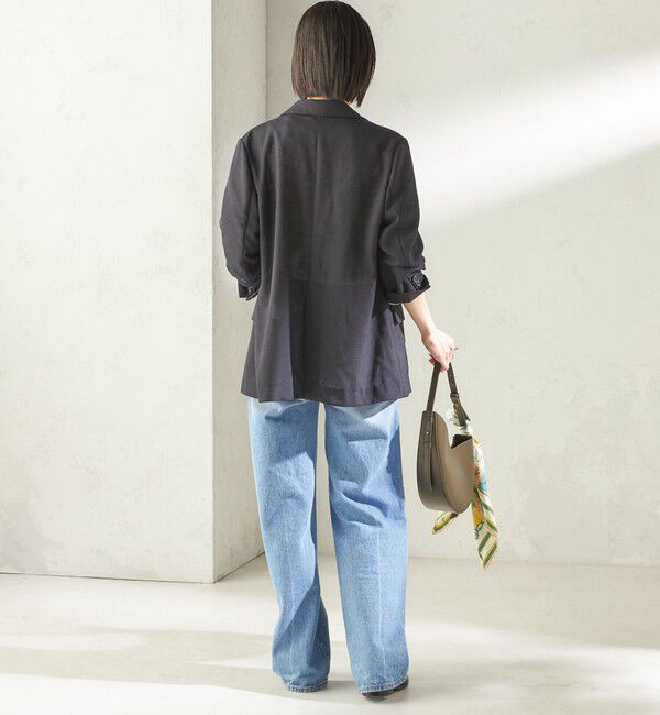 SHIPS for women「《予約》〈吸水速乾・手洗い可能〉麻調 ドンゴロス 2釦 ジャケット」|テーラードジャケット|