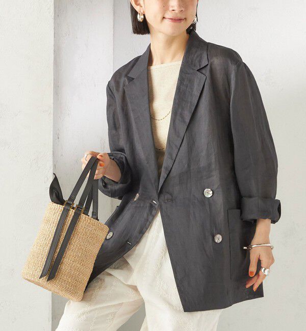 SHIPS for women「《予約》〈手洗い可能〉ラミー 4 ジャケット 26SS」|テーラードジャケット|ダークグレー