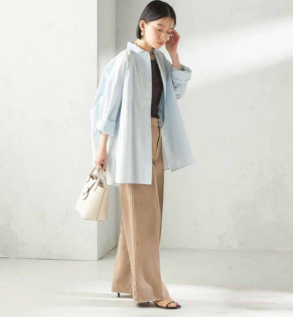 SHIPS for women「TICCA:〈手洗い可能〉スクエア ビック シャツ uni」|シャツ・ブラウス|