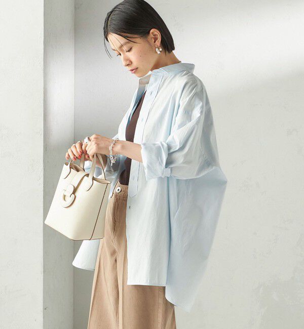 SHIPS for women「TICCA:〈手洗い可能〉スクエア ビック シャツ uni」|シャツ・ブラウス|