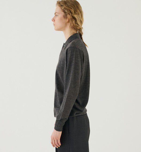 GALERIE VIE「ウーステッドカシミヤ ポロカラーカーディガン」|カーディガン|