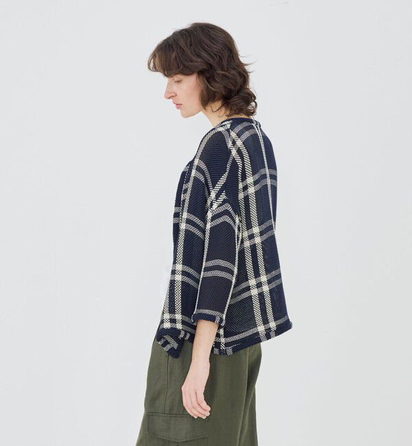 GALERIE VIE「【WEB先行予約】ラッセルコットン ワイドバランスジャケット」|ノーカラージャケット|
