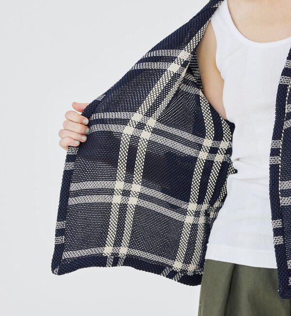 GALERIE VIE「【WEB先行予約】ラッセルコットン ワイドバランスジャケット」|ノーカラージャケット|