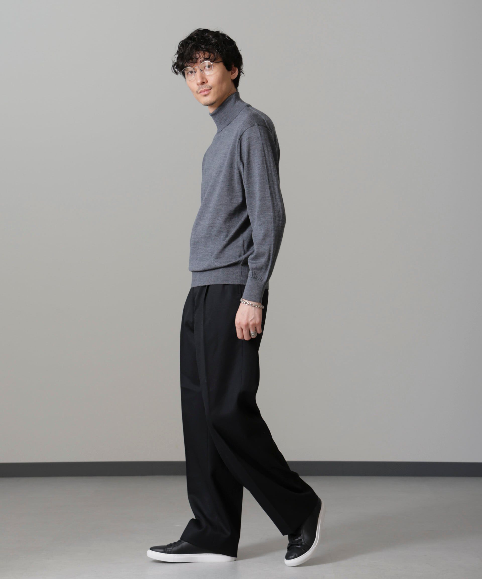 nano･universe「「毛玉レスニット」 ファインゲージタートルネック」|ニット・セーター|