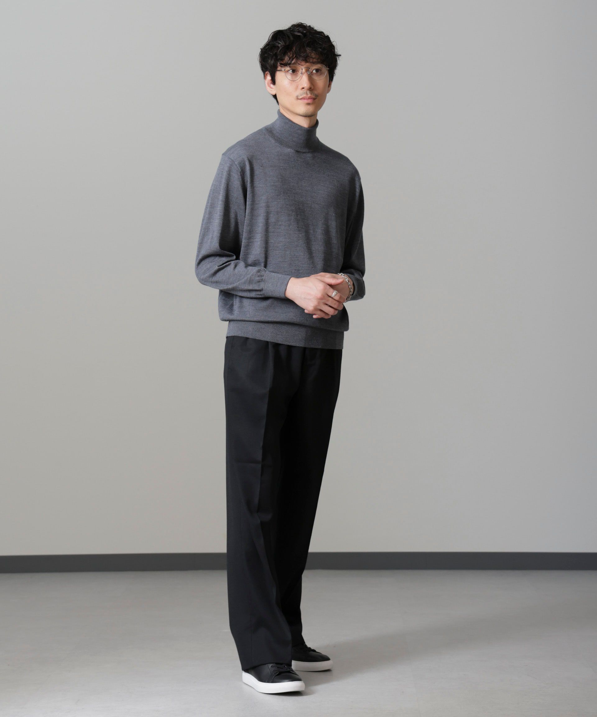 nano･universe「「毛玉レスニット」 ファインゲージタートルネック」|ニット・セーター|