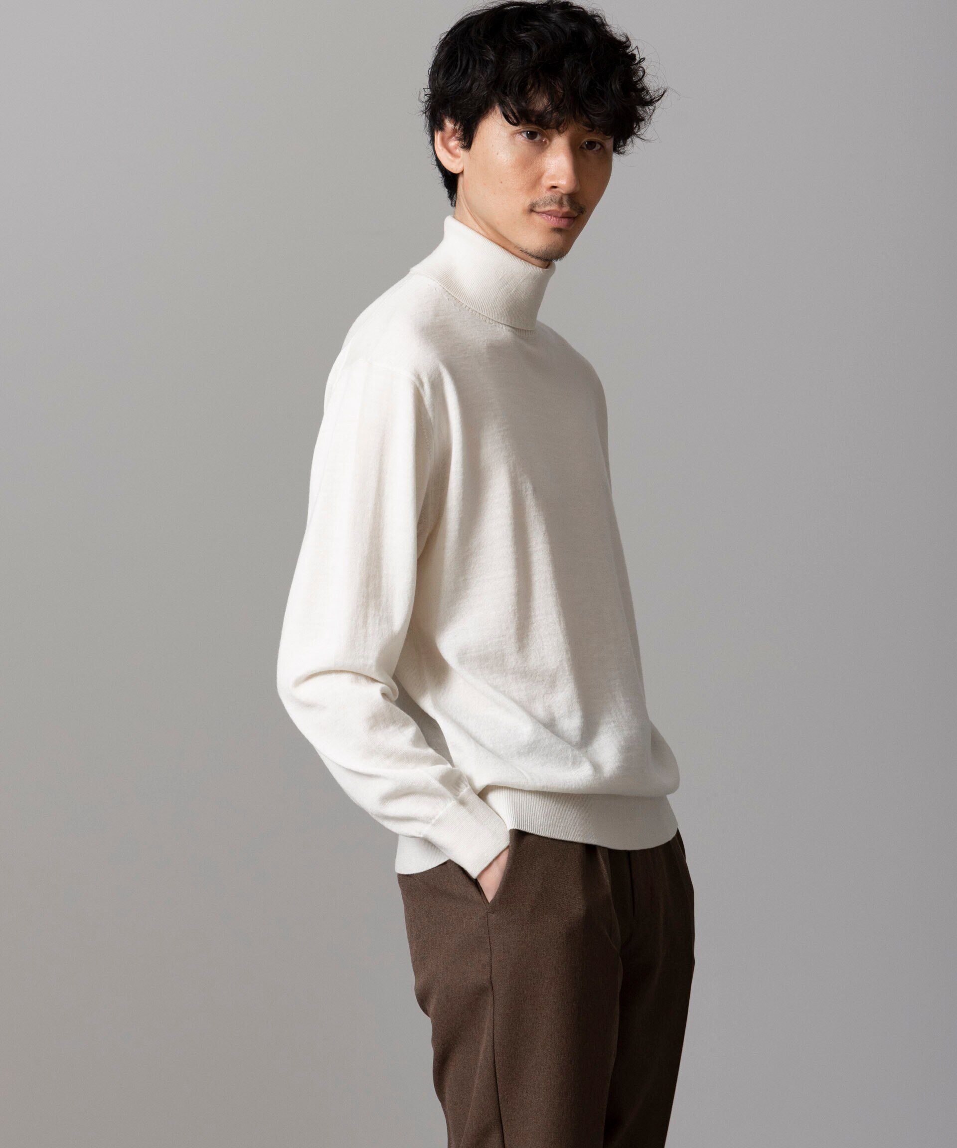 nano･universe「「毛玉レスニット」 ファインゲージタートルネック」|ニット・セーター|