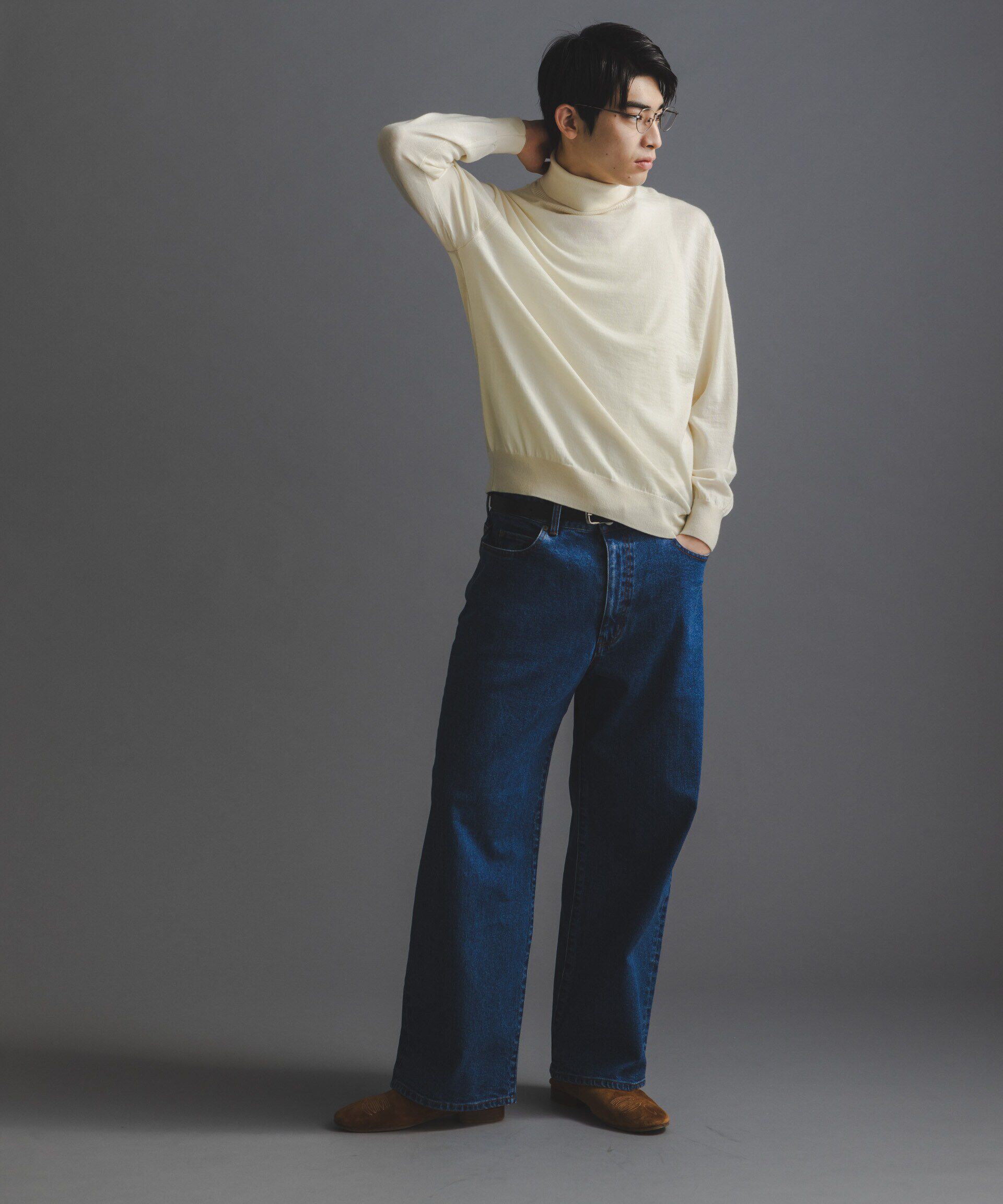 nano･universe「「毛玉レスニット」 ファインゲージタートルネック」|ニット・セーター|