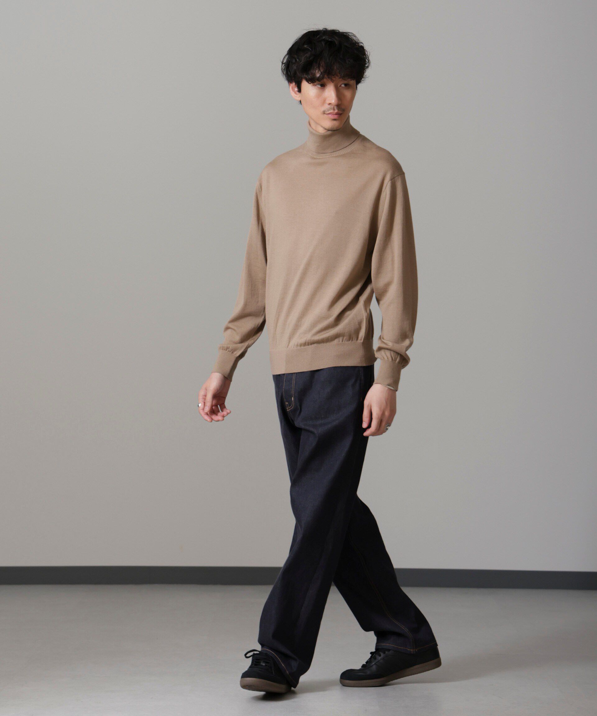 nano･universe「「毛玉レスニット」 ファインゲージタートルネック」|ニット・セーター|