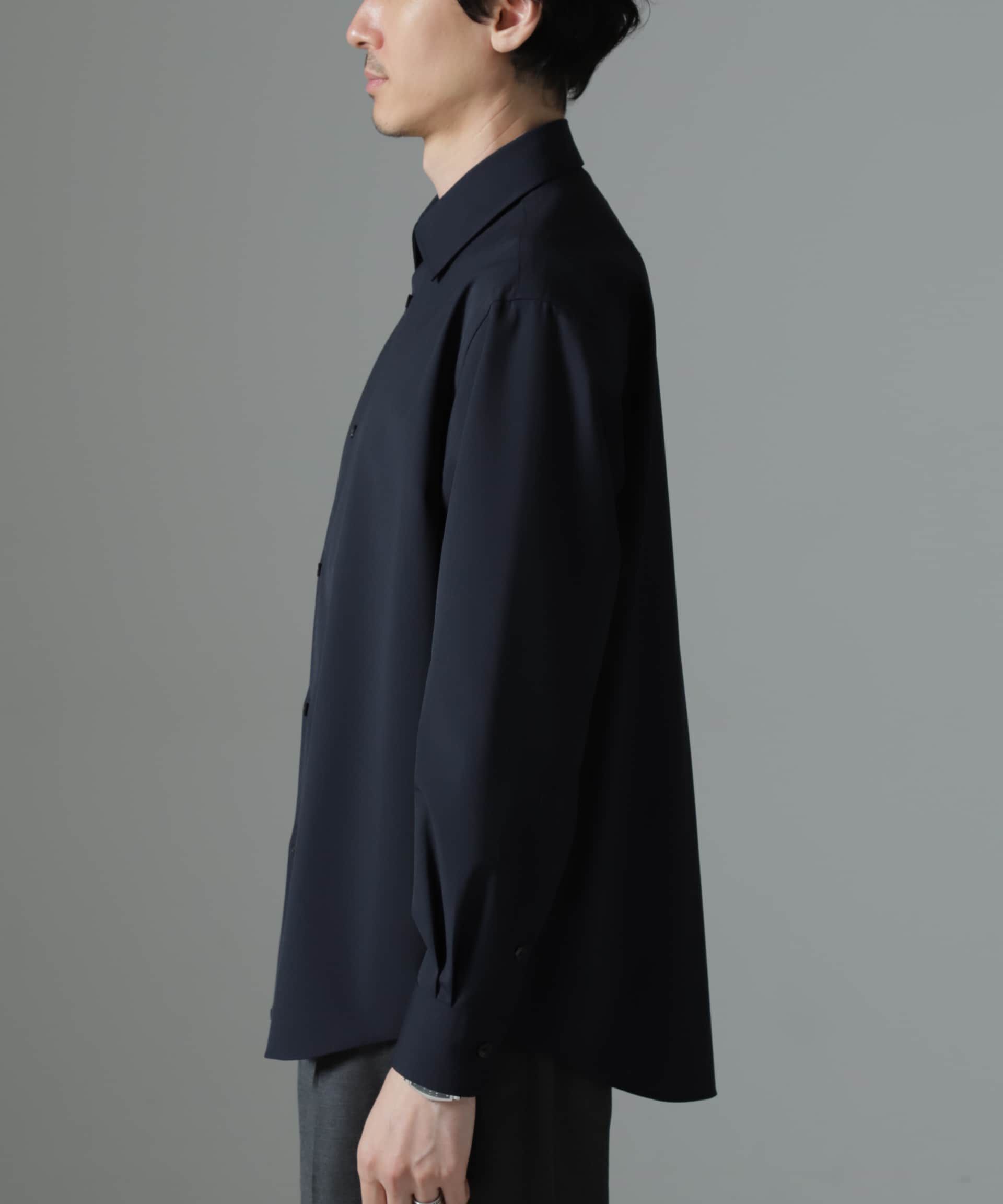 nano･universe「ウールブレンドウォッシャブルセミワイドカラーシャツ」|シャツ・ブラウス|