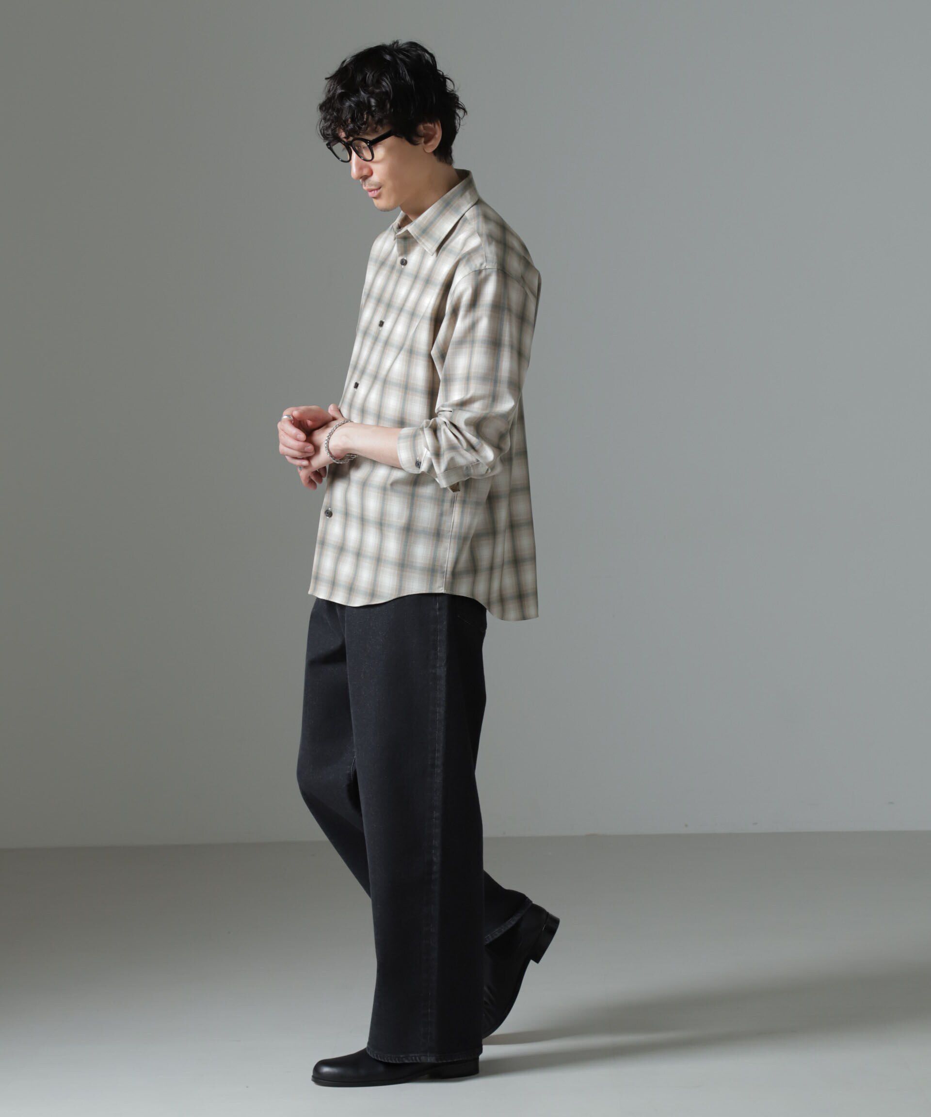 nano･universe「ウールブレンドウォッシャブルセミワイドカラーシャツ」|シャツ・ブラウス|