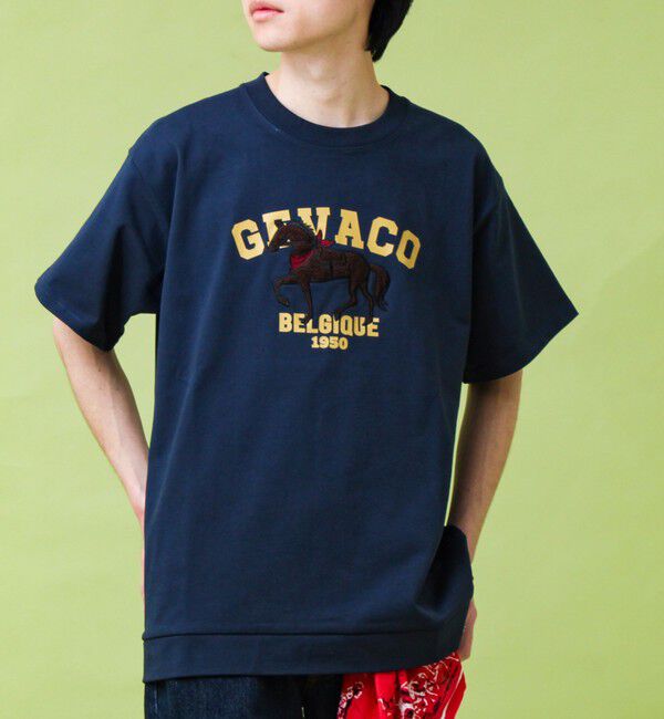GLOSTER「【GEVACO/ゲバコ】フロントプリント刺繍Tシャツ」|Tシャツ・カットソー|