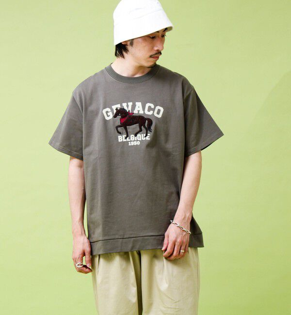GLOSTER「【GEVACO/ゲバコ】フロントプリント刺繍Tシャツ」|Tシャツ・カットソー|