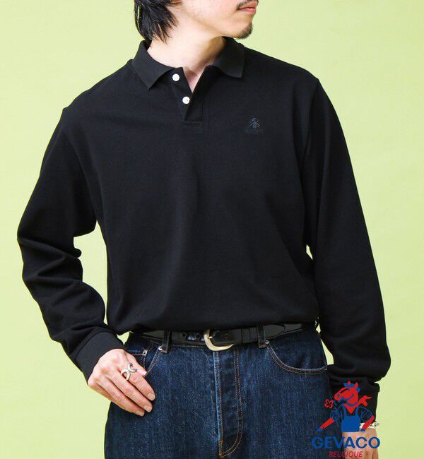GLOSTER「【GEVACO/ゲバコ】ロングスリーブ ポロシャツ」|ポロシャツ|ブラック
