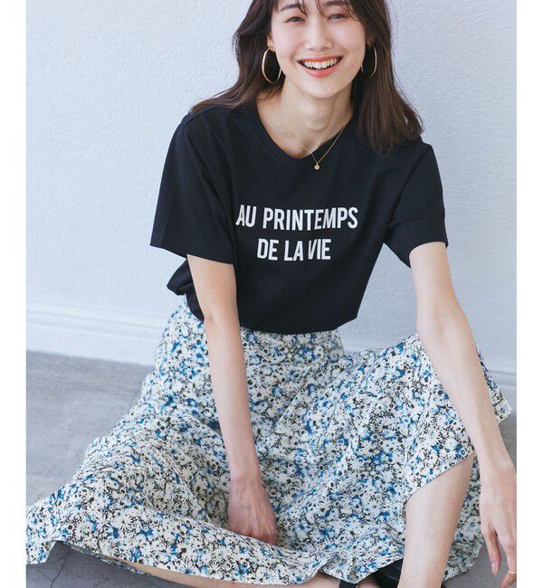 Rope&rsquo;Picnic「【emur/エミュール】マーガレット柄ナロースカート」|スカート|