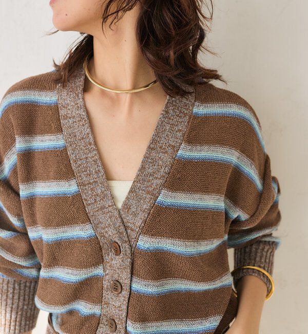  「予約【存在感抜群】マルチボーダーカーデ」|カーディガン|