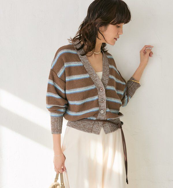 「予約【存在感抜群】マルチボーダーカーデ」|カーディガン|