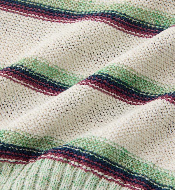  「予約【アンサンブル着用可能】マルチボーダーニットキャミ」|ニット・セーター|