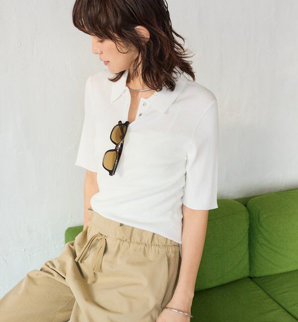  「予約【オンオフ使える】クールフィールポロニット」|ニット・セーター|