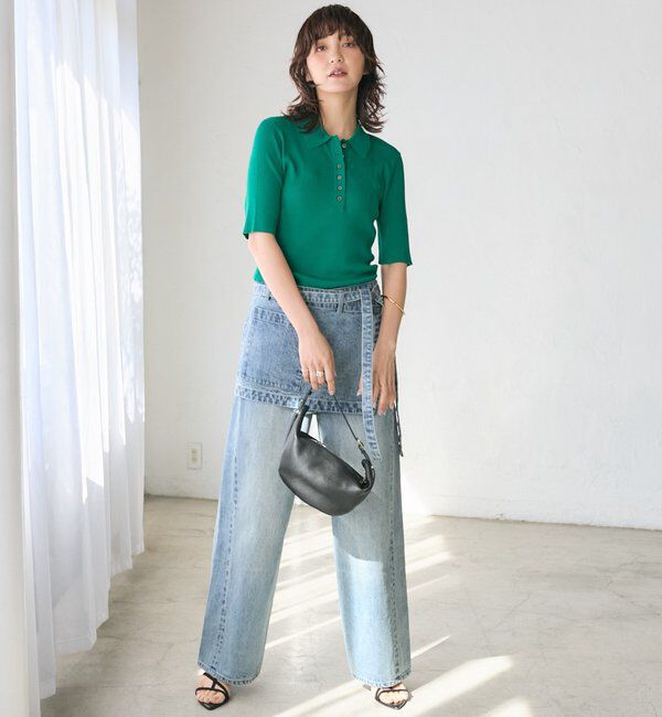  「予約【オンオフ使える】クールフィールポロニット」|ニット・セーター|