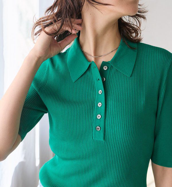  「予約【オンオフ使える】クールフィールポロニット」|ニット・セーター|