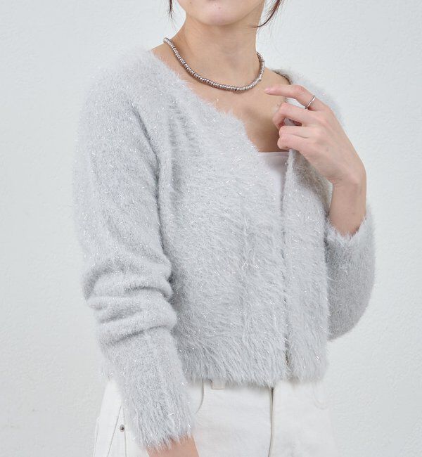  「ラメシャギーニットカーデ」|カーディガン|