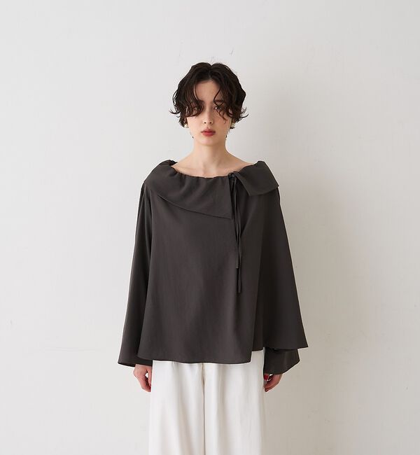 Rouge vif「オーバーカラー変形テントラインブラウス」|シャツ・ブラウス|