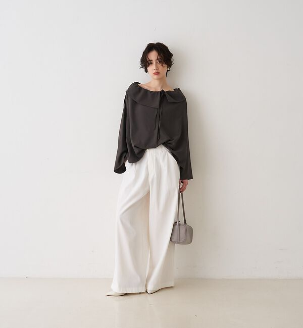 Rouge vif「オーバーカラー変形テントラインブラウス」|シャツ・ブラウス|