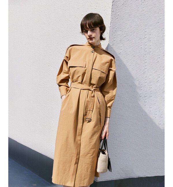 allureville「綿ナイロンタンブラーワンピース」|ワンピース|ベージュ