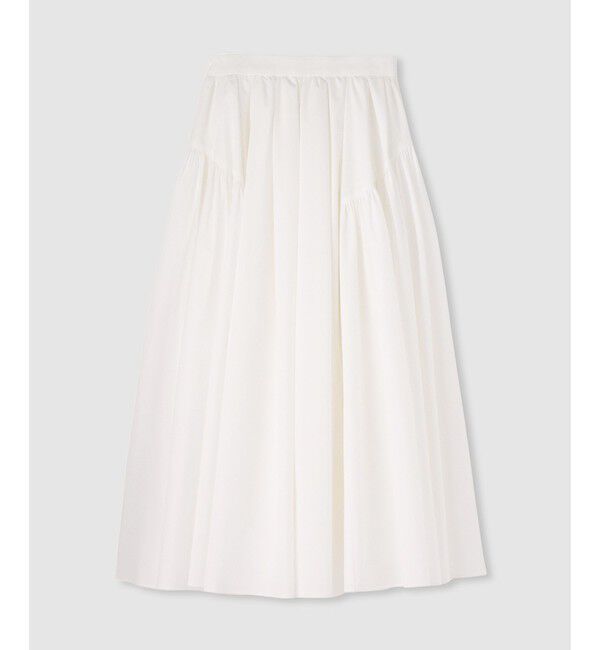 LOULOU WILLOUGHBY「【LOULOU WILLOUGHBY】キリカエタックタフタスカート」|スカート|ホワイト