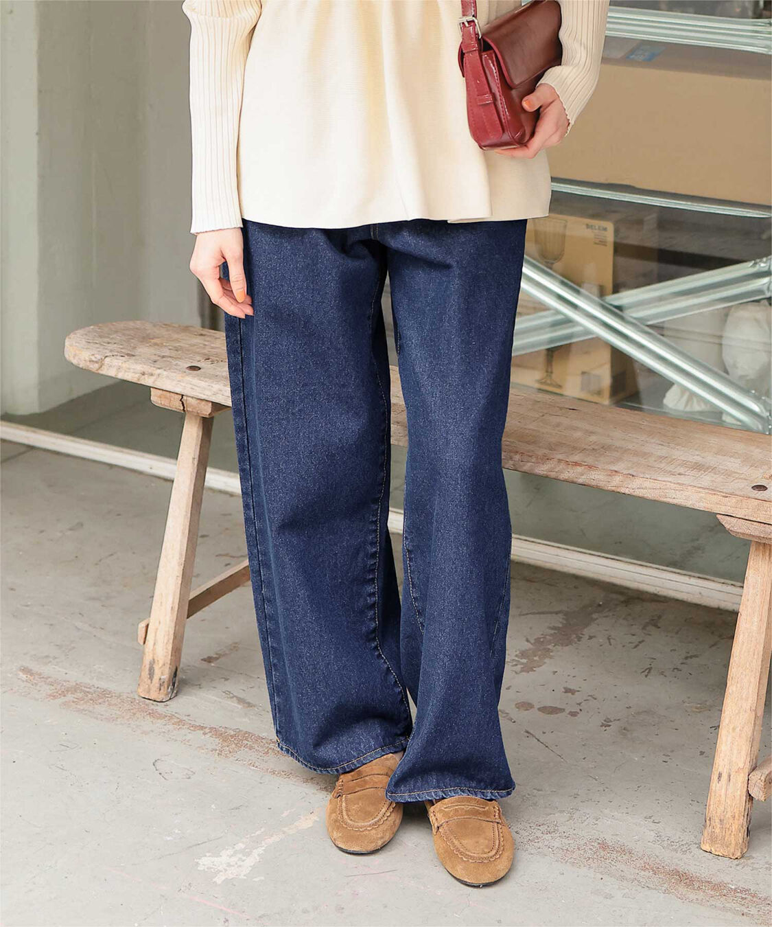 titivate「ストレートシルエットデニムパンツ」|デニム|インディゴ