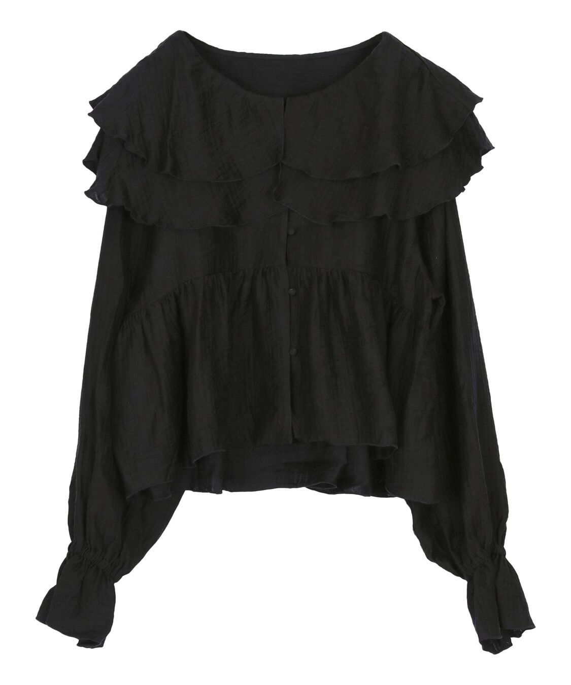 titivate「ペプラムギャザーラッフルフリルブラウス」|シャツ・ブラウス|