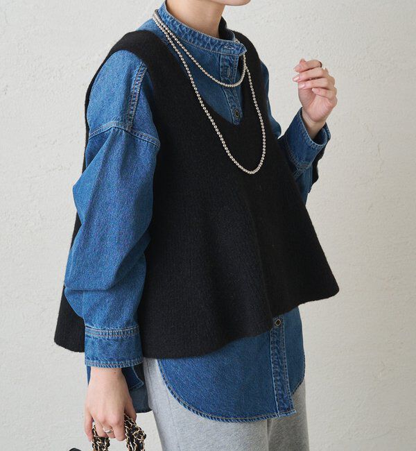  「片畦ニットビスチェ」|ニット・セーター|