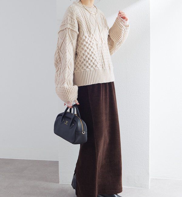  「ミックスケーブルニットプルオーバー」|ニット・セーター|