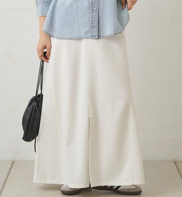  「リヨセル混デニムスカート」|スカート|オフホワイト