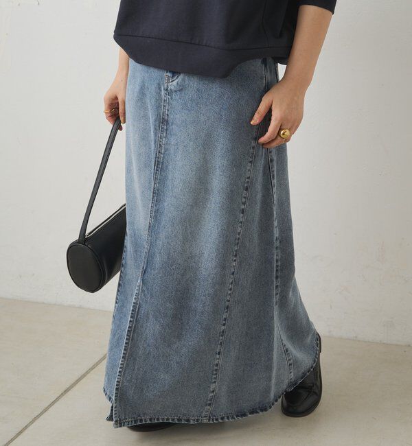  「リヨセル混デニムスカート」|スカート|