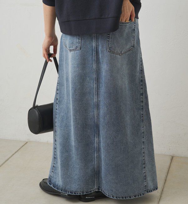  「リヨセル混デニムスカート」|スカート|
