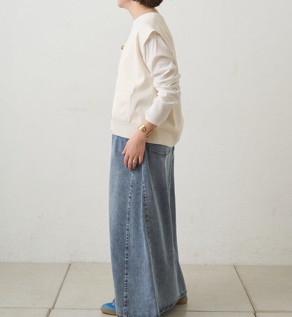  「リヨセル混デニムスカート」|スカート|