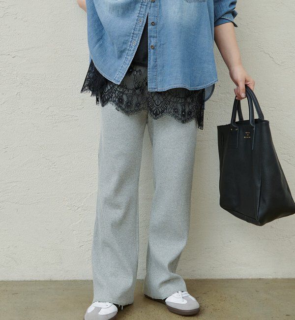  「【＠noricorico102企画】《-3キロ見え》微フレアリブパンツ」|その他|