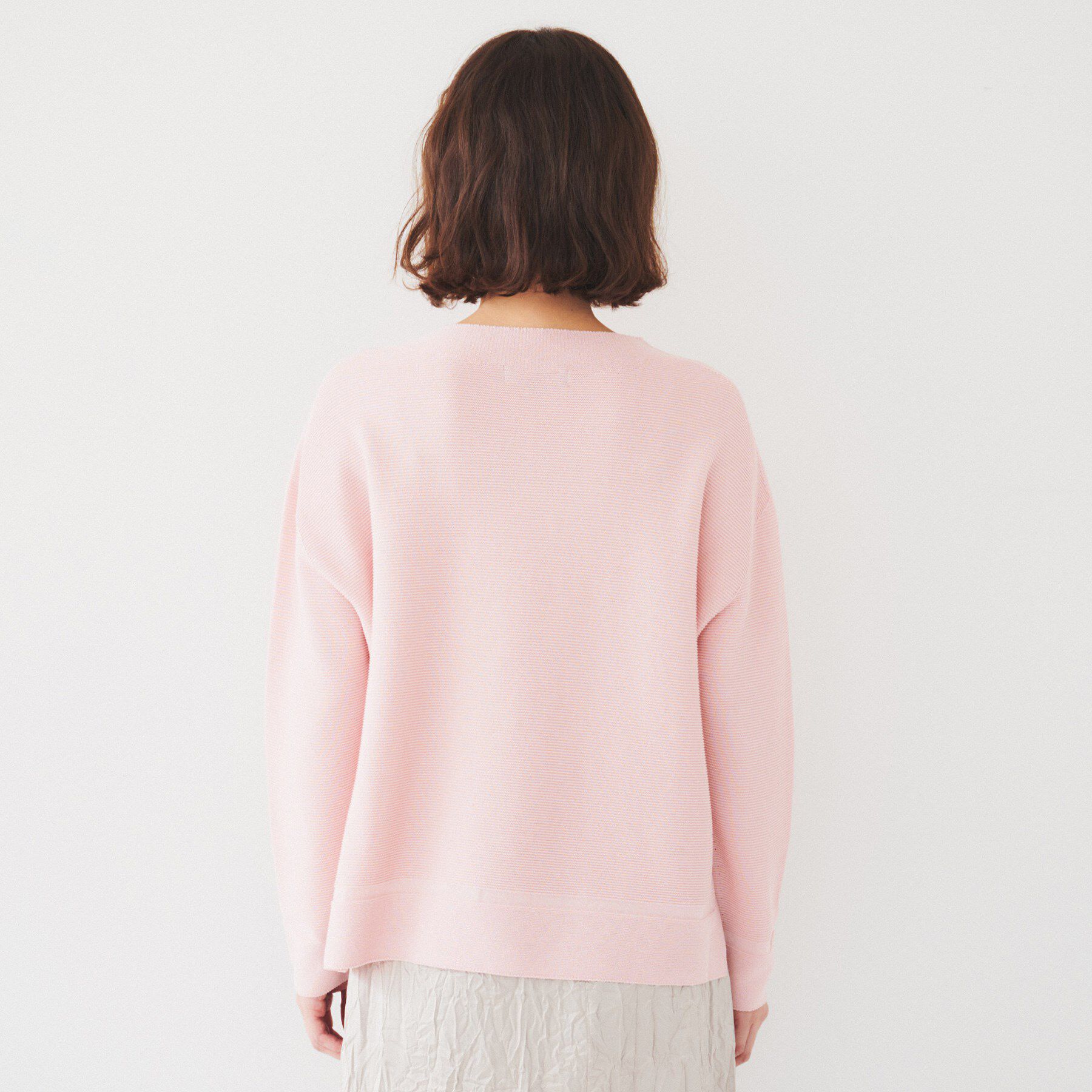 UNTITLED「【体型カバー/春素材】コットン混 ガーターニット」|ニット・セーター|