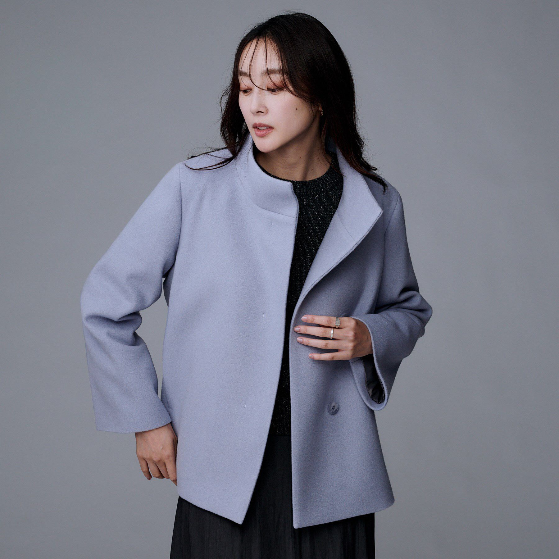 UNTITLED「【着回しが効く／オンオフアウター】ウールショートコート」|その他|