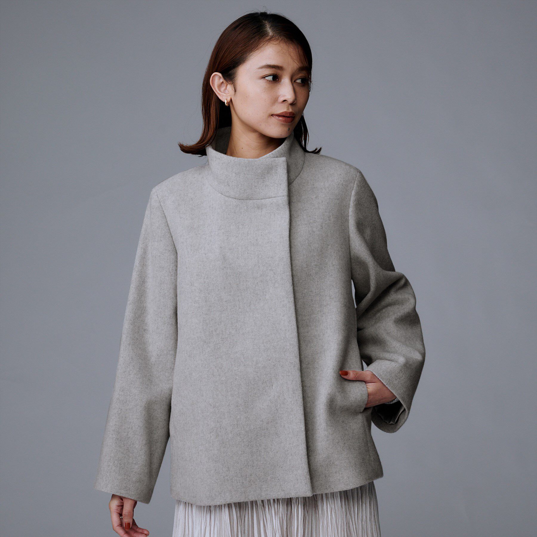 UNTITLED「【着回しが効く／オンオフアウター】ウールショートコート」|その他|