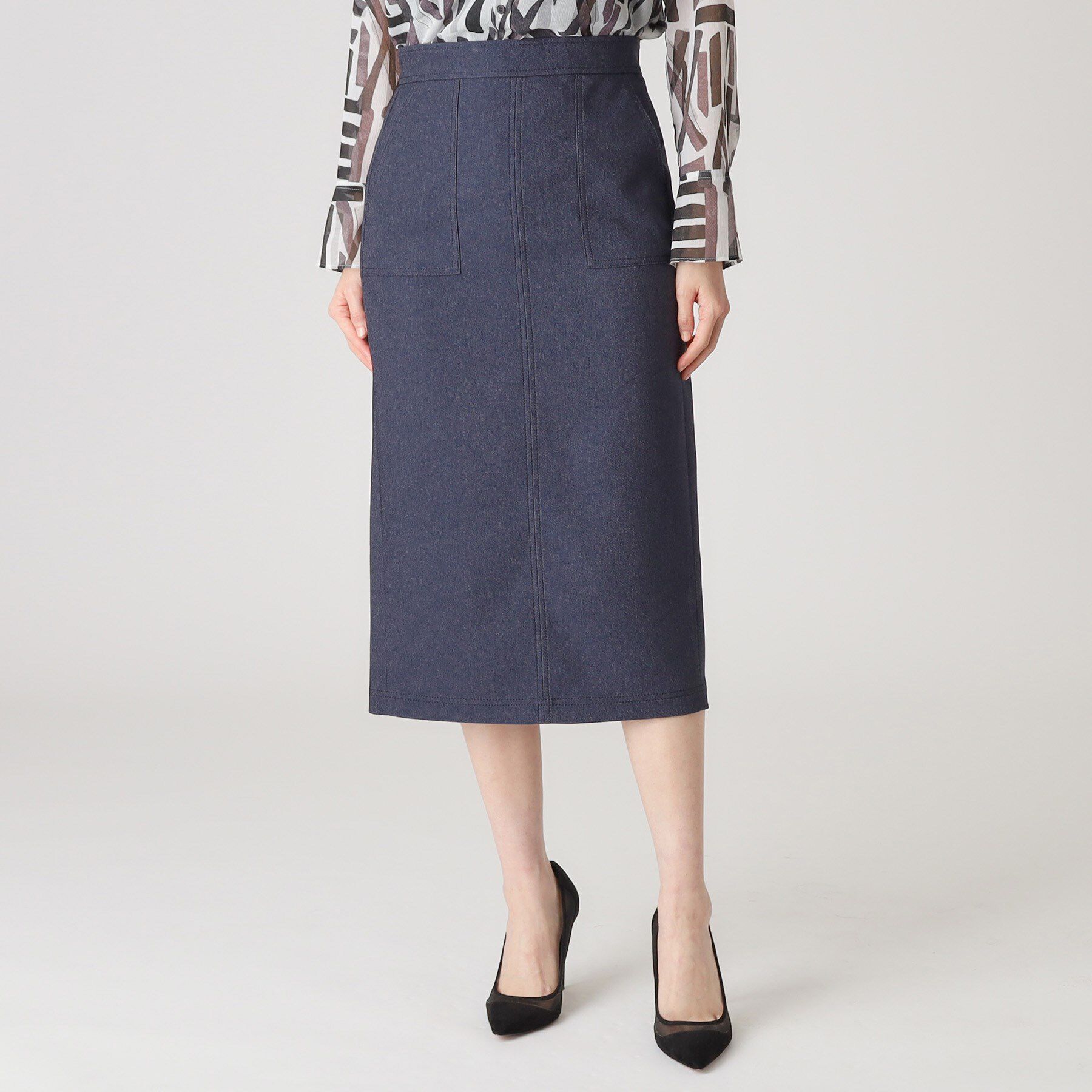 COUP DE CHANCE「【洗える／日本製】デニム調ナロータイトスカート」|スカート|