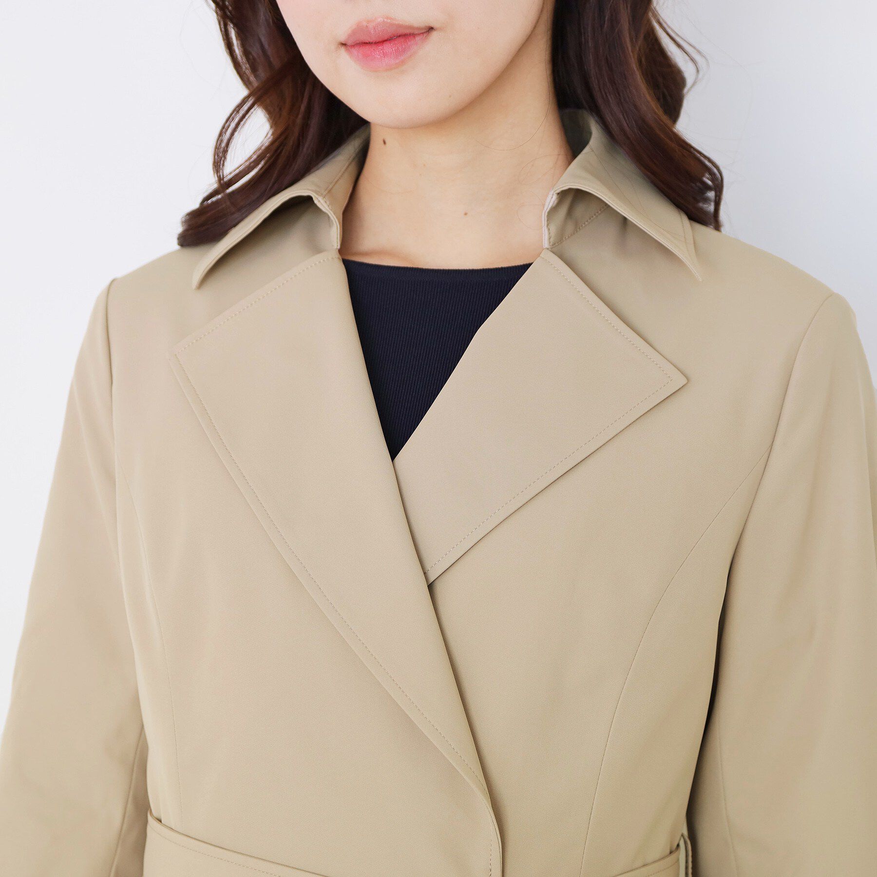 COUP DE CHANCE「【きれいめ羽織り】Aラインドレスコート」|トレンチコート|