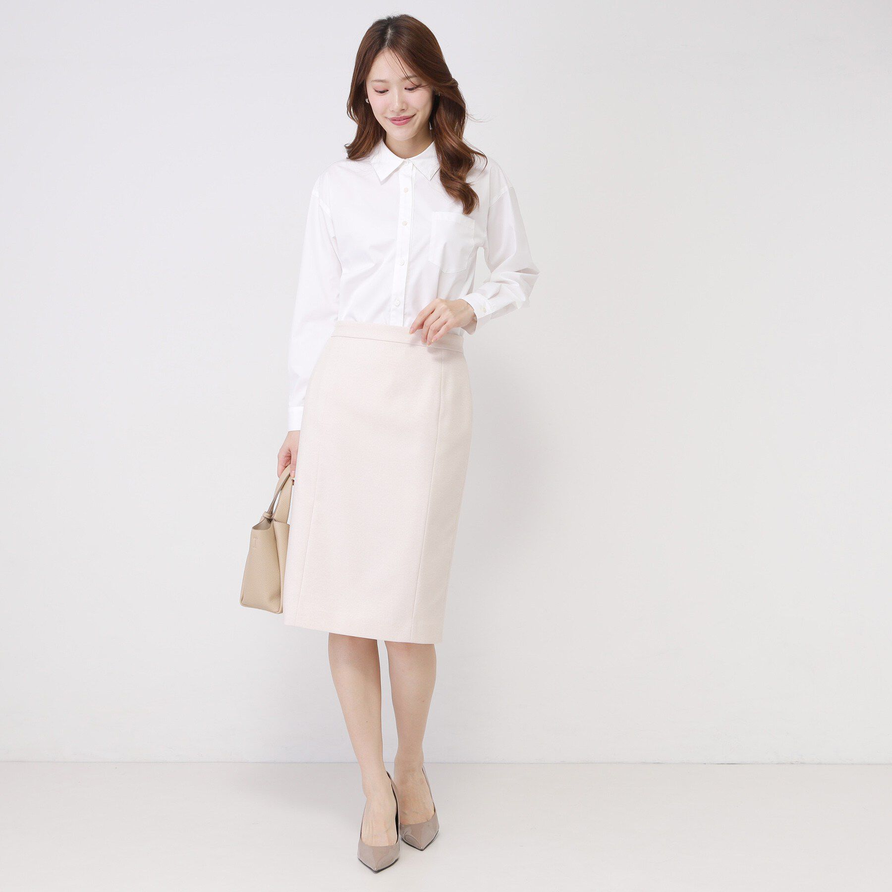 COUP DE CHANCE「【手洗い可／日本製／重ね着にもおすすめ】きれいめブロード素材シャツ」|シャツ・ブラウス|